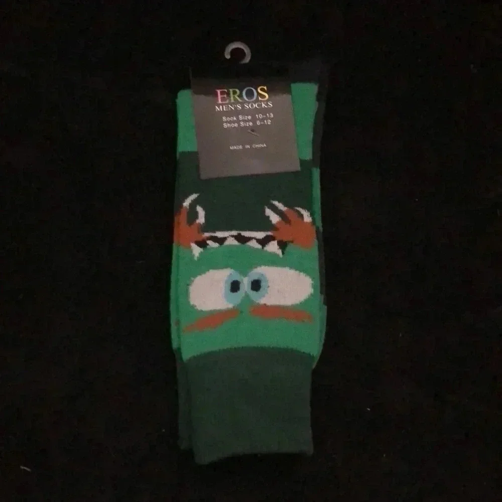 Mens Green Monster Socks
